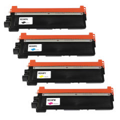 Compatible - Cartouche - Toner TN230BK/C/M/Y - Multicolore (Cyan, Magenta, Jaune, Noir) - Noir:2200  - Couleurs:1400 pages